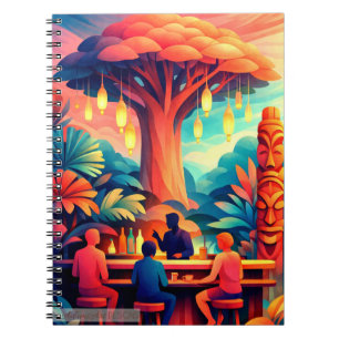 Cuaderno Bar Tiki Tropical Bajo el Árbol de Linternas Brill