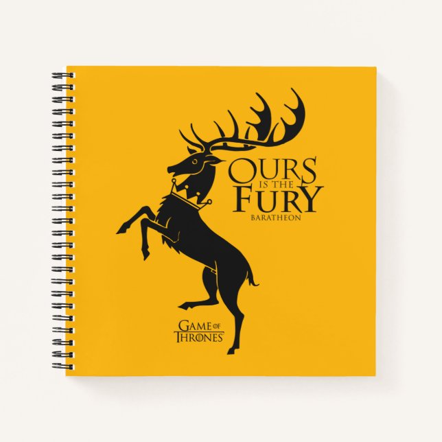 Cuaderno Baratheon Sigil - Ours is the Fury (Anverso)