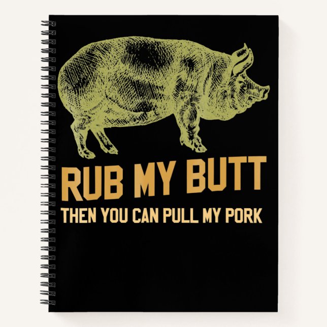 Cuaderno Barbacoa | BBQ Grill Pig Funny Pork Id Humo Que As (Anverso)
