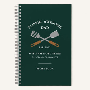 Cuaderno Barbacoa para Papá Moderno Receta Personalizada