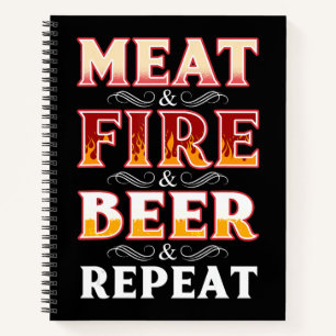Cuaderno Barbacoa   Repetición de cerveza de carne de humid