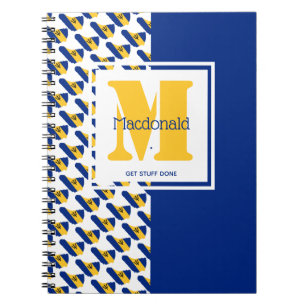 Cuaderno BARBADOS Flag Custom Monogram GET STUFF DONE