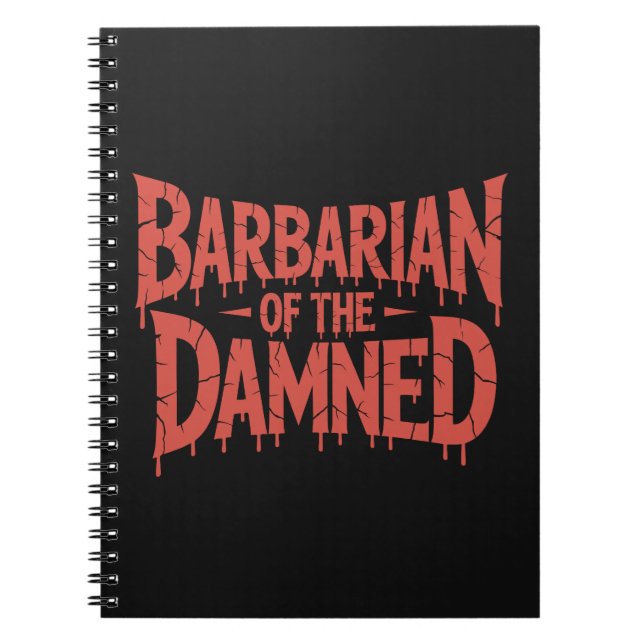 Cuaderno Bárbaro del maldito horror gótico (Frente)
