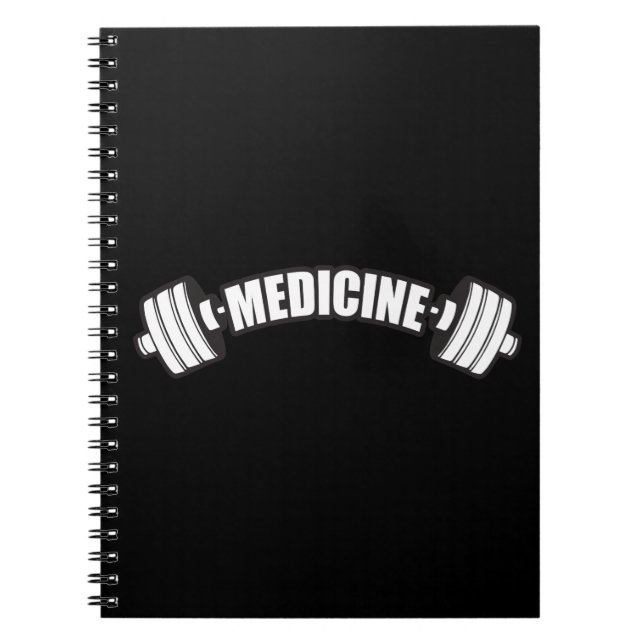 Cuaderno Barbell - Medicina de hierro - Gimnasio para Levan (Frente)