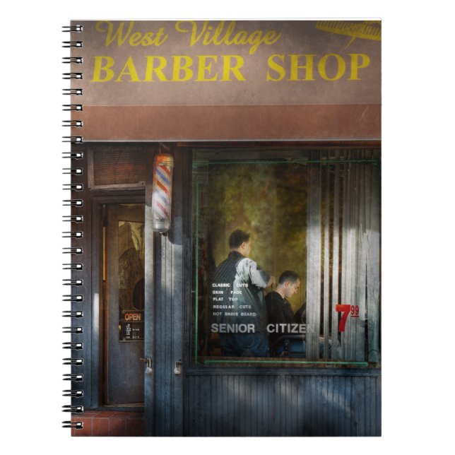 Cuaderno Barber - NY - West Village Barber Shop (Frente)