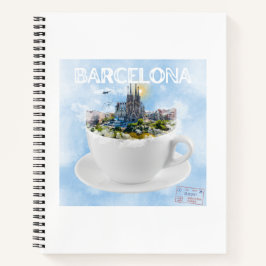 Cuaderno Barcelona en un Skyline de la Sagrada Familia