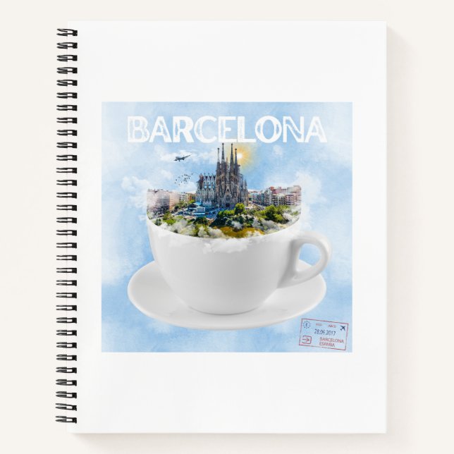 Cuaderno Barcelona en un Skyline de la Sagrada Familia (Anverso)