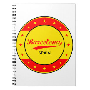 Cuaderno Barcelona, España, círculo con colores de bandera