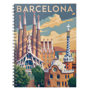 Cuaderno Barcelona España vintage