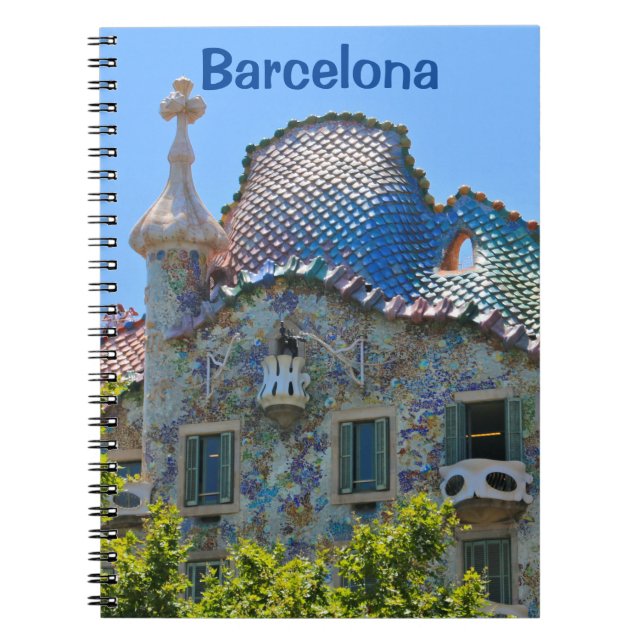 Cuaderno Barcelona: Las casas Batllo de Gaudi (Frente)