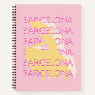 Cuaderno Barcelona Travel Art, España, Travel Art, Pink