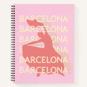 Cuaderno Barcelona Viajes Arte, Rosa, Pastel