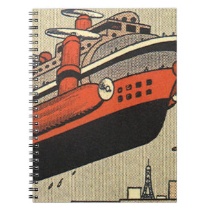Cuaderno Barco de crucero de helicóptero de ciencia ficción