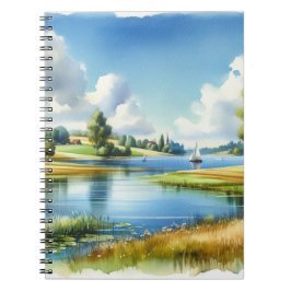 Cuaderno Barco De Navegación En Un Lago