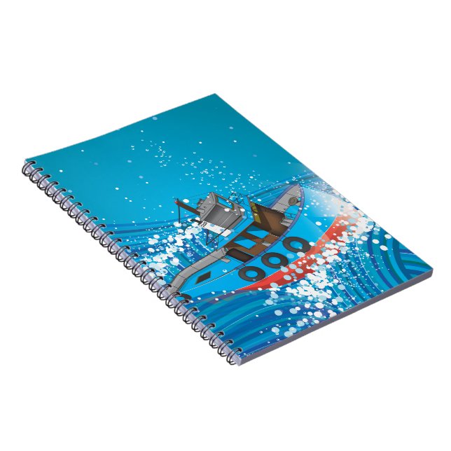 Cuaderno Barco de Pesca Tormentoso (Lado Derecho)