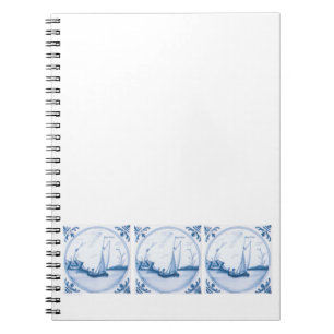 Cuaderno Barco de vela Delft blanco azul