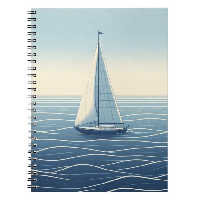 Cuaderno Barco de vela en alta mar (Frente)