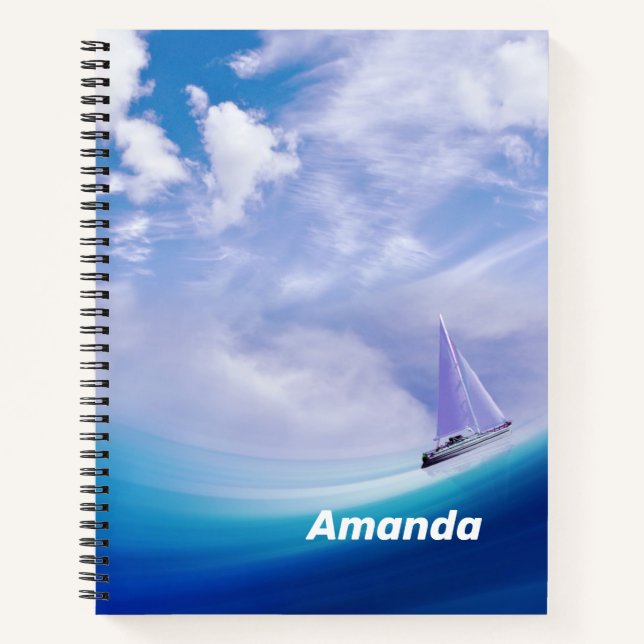 Cuaderno Barco de vela en una ola épica (Anverso)