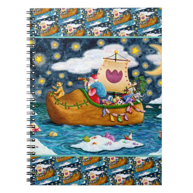 CUADERNO BARCO HOLANDÉS SHOE SANTA, ICEBERGS, BALLENA, OSO  (Frente)