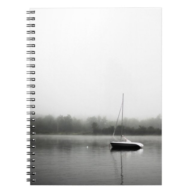 CUADERNO BARCO NEGRO Y BLANCO EN EL LAGO (Frente)