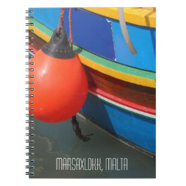 Cuaderno Barco pesquero tradicional con rayas amarillas y a