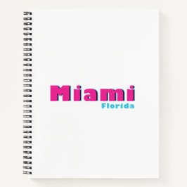 Cuaderno Barco portátil espiral de Miami, Florida
