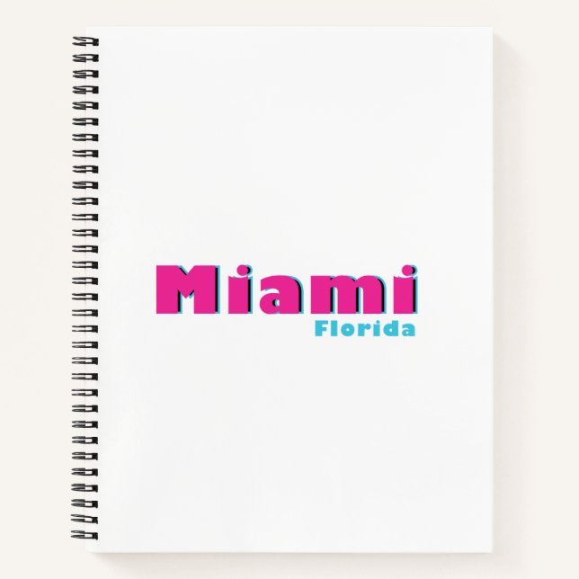 Cuaderno Barco portátil espiral de Miami, Florida (Anverso)