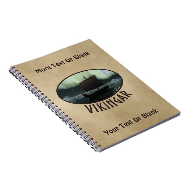 Cuaderno Barco Viking Bajo Luces del Norte (Lado Derecho)