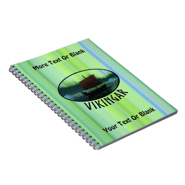 Cuaderno Barco Viking Bajo Luces del Norte (Lado Derecho)