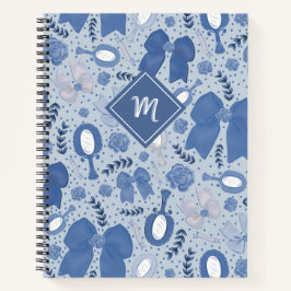 Cuaderno Barcos azules románticos y Rosas