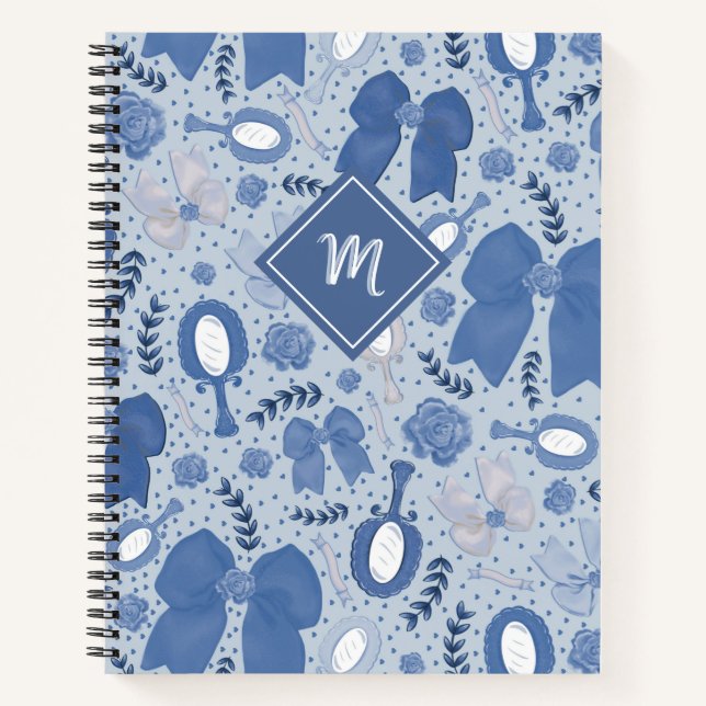 Cuaderno Barcos azules románticos y Rosas (Anverso)