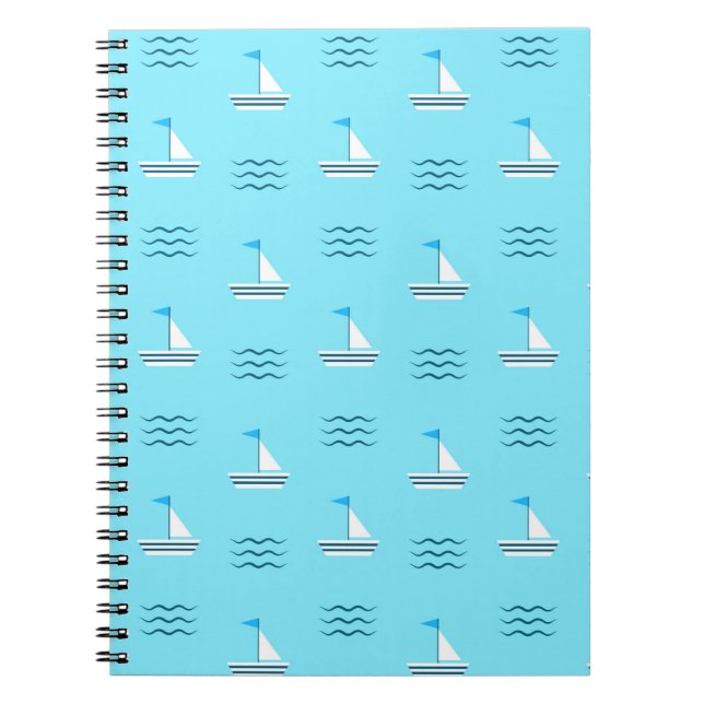Cuaderno Barcos De Mar Azul (Frente)