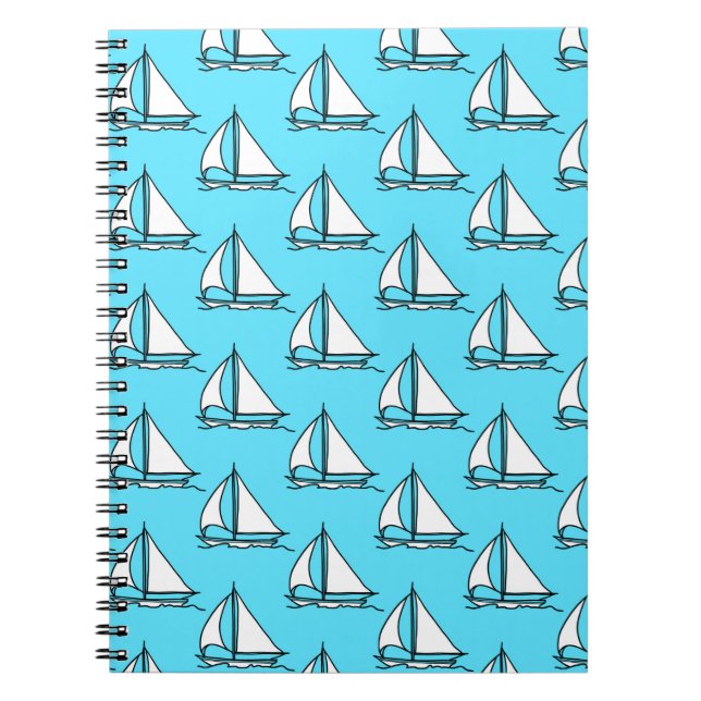 Cuaderno Barcos De Mar Azul (Frente)