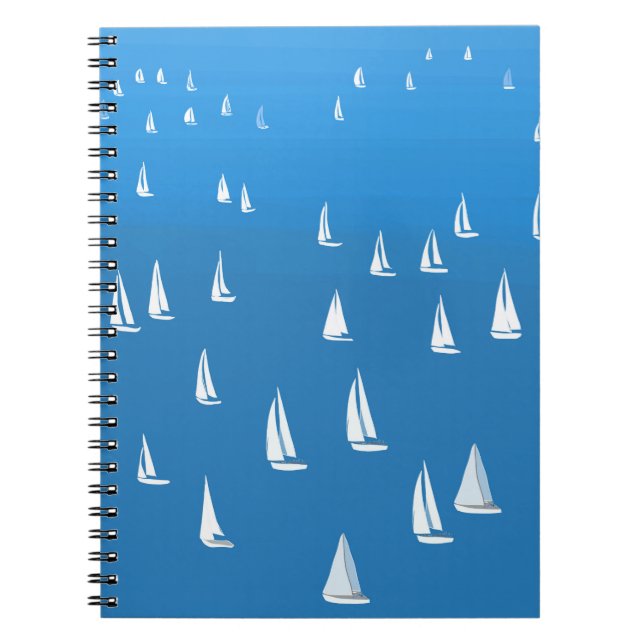 Cuaderno Barcos de vela en el mar azul profundo - Regatta (Frente)