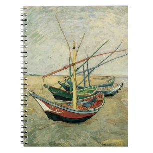 Cuaderno Barcos pesqueros en la playa de Vincent van Gogh
