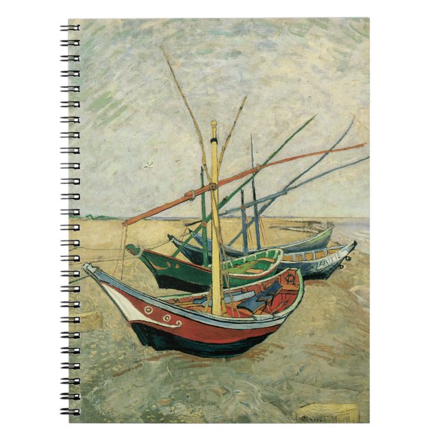 Cuaderno Barcos pesqueros en la playa de Vincent van Gogh (Frente)