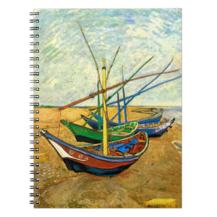 Cuaderno Barcos pesqueros Van Gogh en la playa de Saintes M