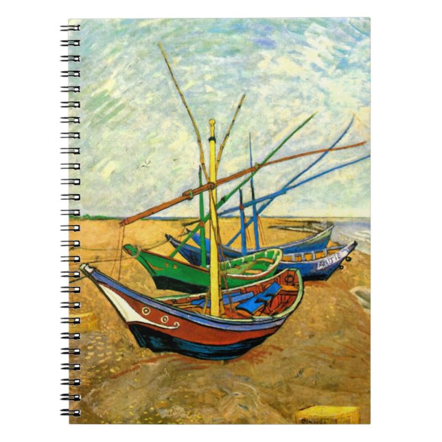 Cuaderno Barcos pesqueros Van Gogh en la playa de Saintes M (Frente)