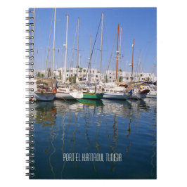 Cuaderno Barcos Túnez de la costa del puerto del EL