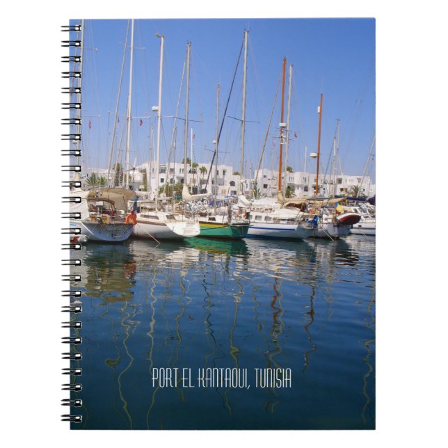 Cuaderno Barcos Túnez de la costa del puerto del EL (Frente)