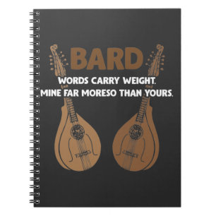 Cuaderno Bard D20 Dice Dungeon Dragons RPG Fantasy Gamer