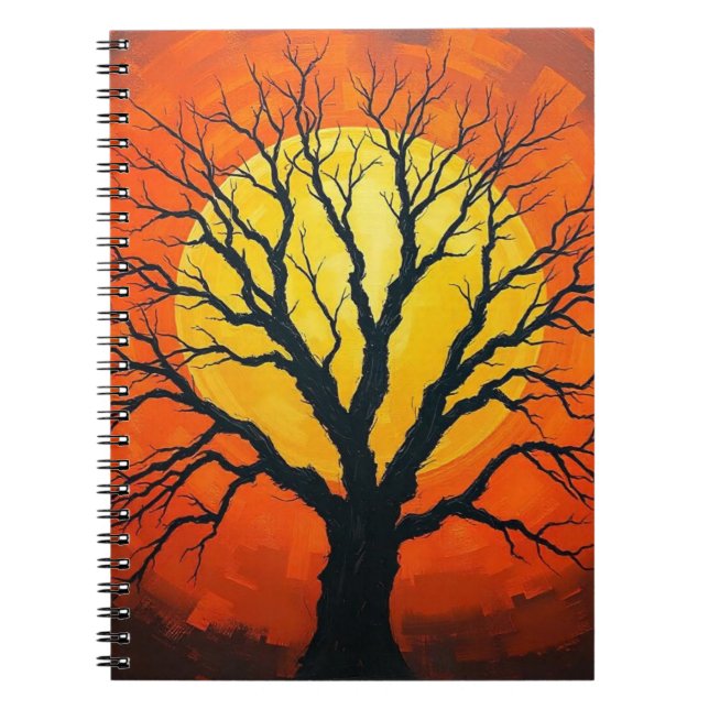 Cuaderno Bare Tree In Shadow With The Sun Notebook (Frente)