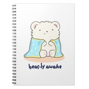 Cuaderno Barely Despierto Pun Divertido Oso Dormilón