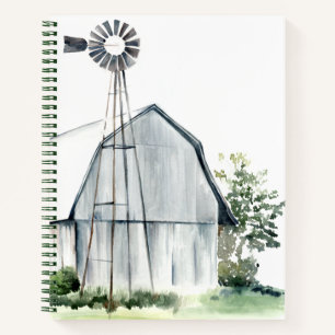 Cuaderno Barn gris acuarela