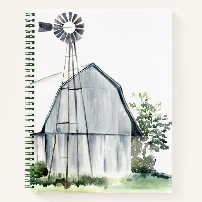 Cuaderno Barn gris acuarela (Anverso)