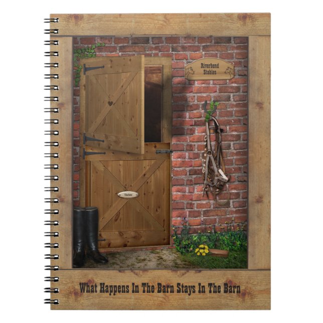 Cuaderno Barn Notebook with customizable text (Frente)