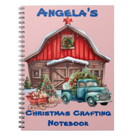 Cuaderno Barn rojo de cosecha, camionetas de recogida perso