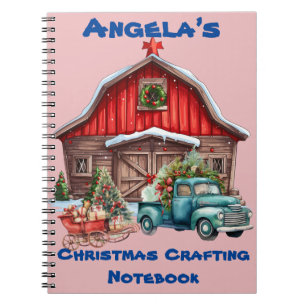 Cuaderno Barn rojo de cosecha, camionetas de recogida perso