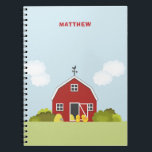 Cuaderno Barnyard<br><div class="desc">Barnyard
Celebrate your little ones birthday with our cute Barnyard theme. Featuring a red barn, hay, pigs and chicks. Perfect theme for a farm birthday or barn animal themed party. This design is ideal for all ages. Completely customizable. Check out the coordinating stationery and gifts.</div>