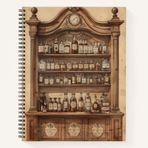 Cuaderno Barra de boceto vintage sobre papel con problemas